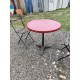 Table de Bistrot + 2 Chaises Pliantes