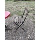 Table de Bistrot + 2 Chaises Pliantes