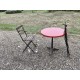 Table de Bistrot + 2 Chaises Pliantes