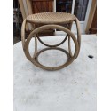 Pouf 1900 Bois courbé Hétre et Cannage