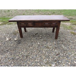 Table Basse 19 éme en Chéne , 2 Tiroirs