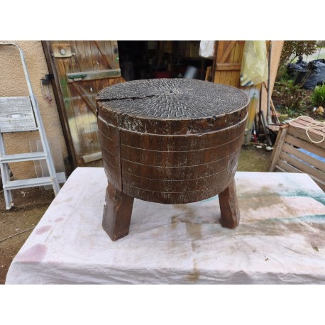 Table Basse Ancienne Presse Bois et Cloux 19 éme