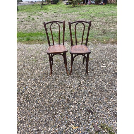 Paire de Chaises de Bistrot " Japy Fréres "